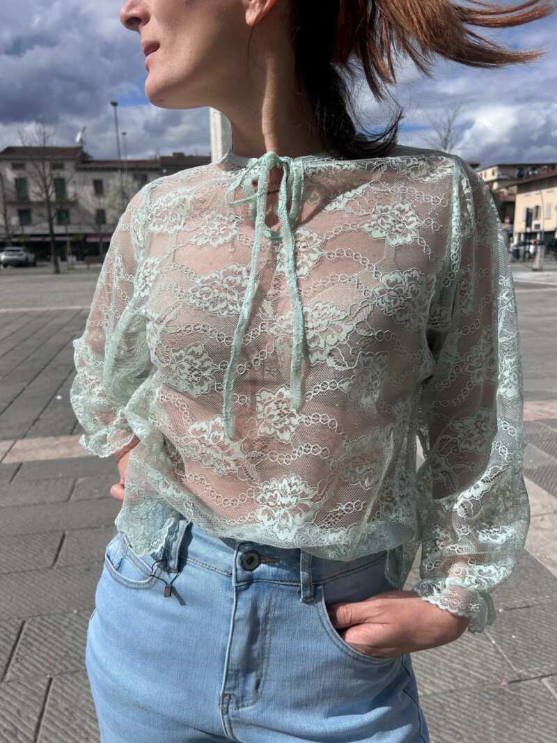 Camicia pizzo Flowers