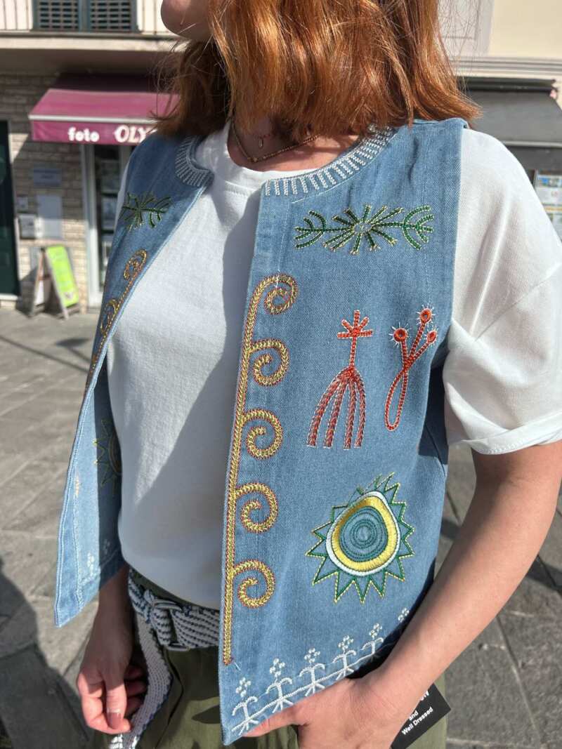 Gilet cowboy blue