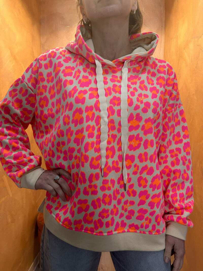 Felpa animalier fluo