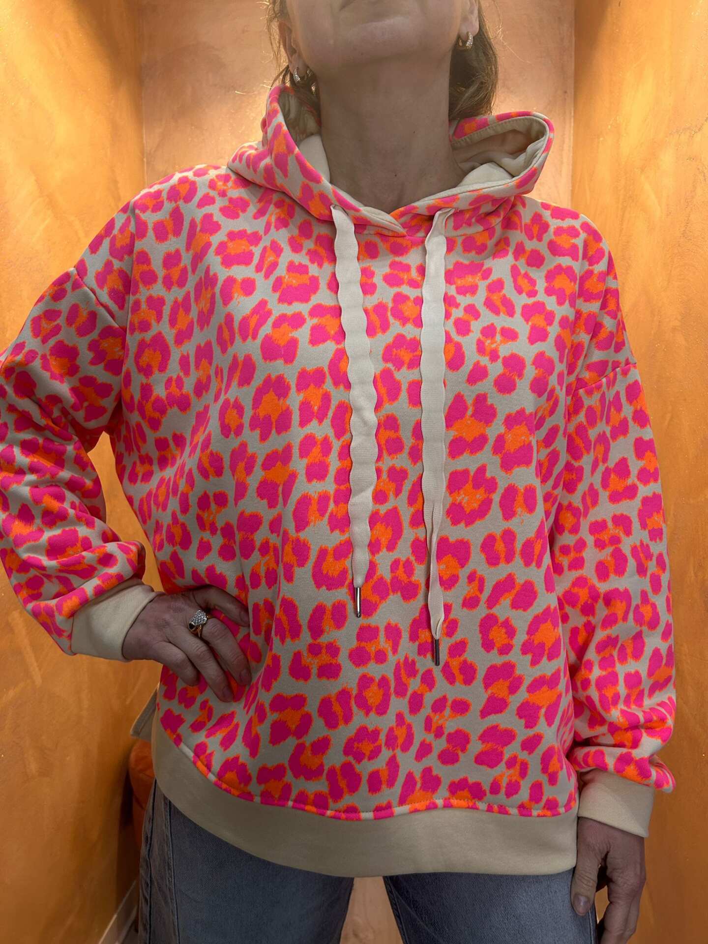 Felpa animalier fluo